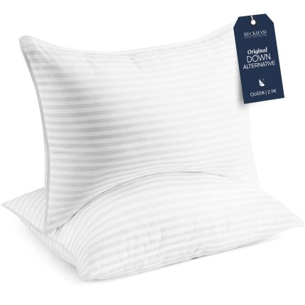 Hotel Collection Bed Pillows Standard/Queen Size Set of 2 - Original Down Alternative Pillow for Sleeping - Bedding for Back, Stomach or Side Sleepers