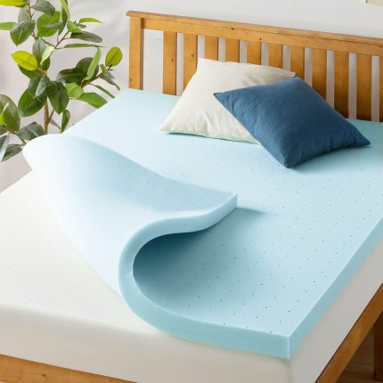3 Inch Gel Memory Foam Mattress Topper with Cover, CertiPUR-US Certified, Dorm Essentials, Twin XL